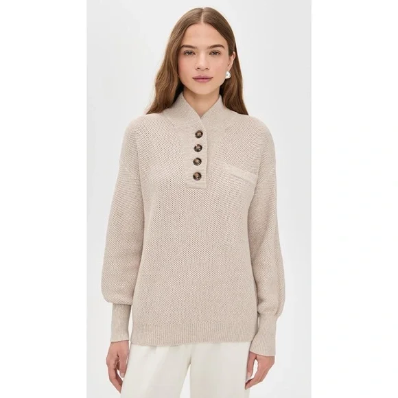 Lunya Cotton Silk Henley Sweater XS/S - Picture 2 of 9